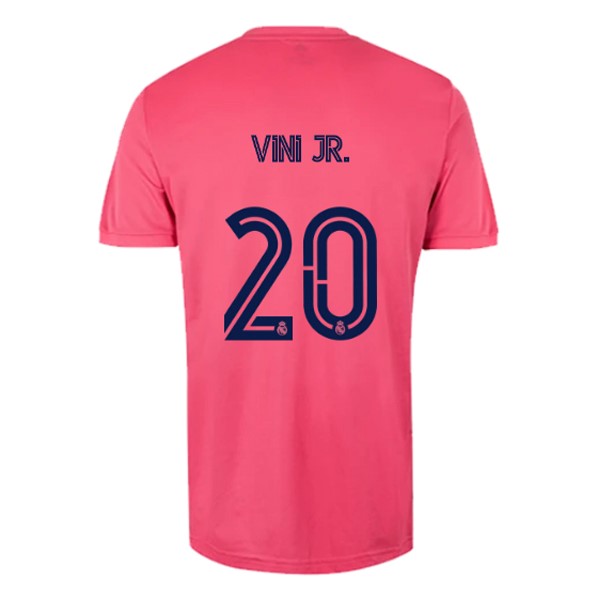 Camiseta Real Madrid Segunda Equipación NO.20 Vini Jr. 2020-2021 Rosa